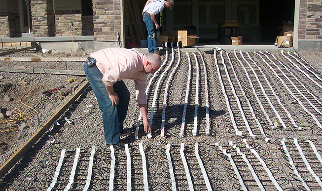 Installing a heated driveway using ClearZone mats